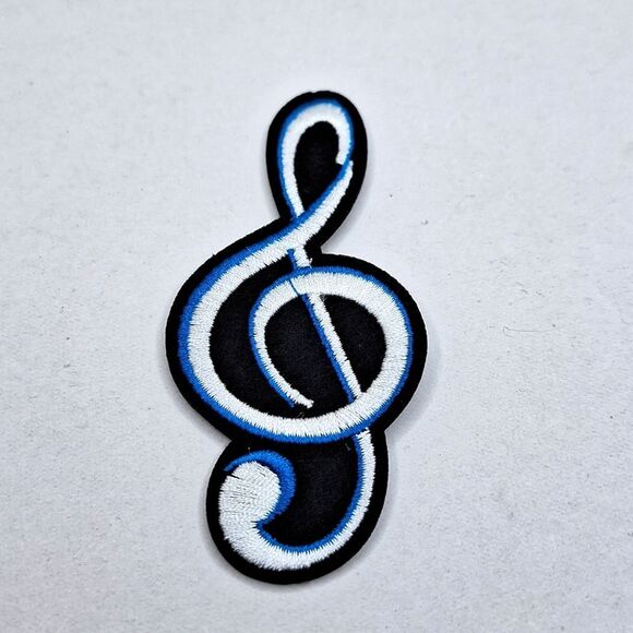 music musical note iron on patch diy sew on wearab… - Picture 1 of 2